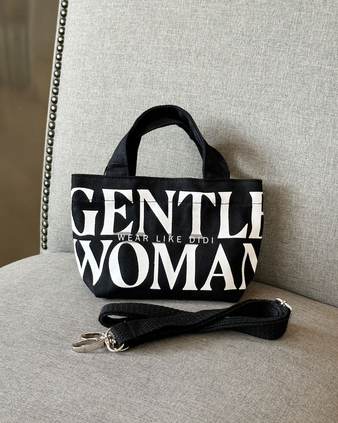 MICRO CANVAS TOTE (BLACK) | GENTLEWOMAN