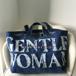 DENIM TOTE BAG (NAVY) | GENTLEWOMAN