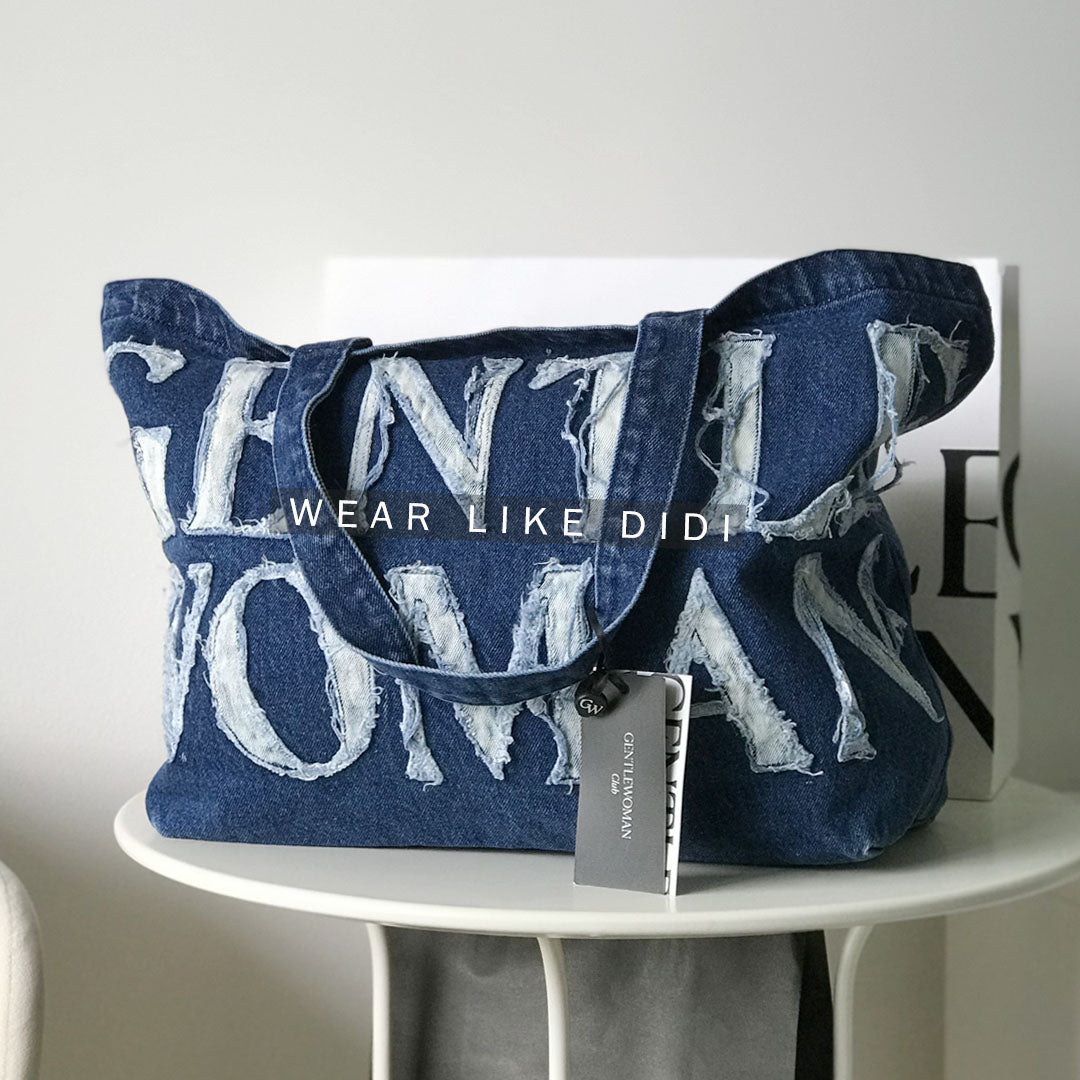 DENIM TOTE BAG (NAVY) | GENTLEWOMAN