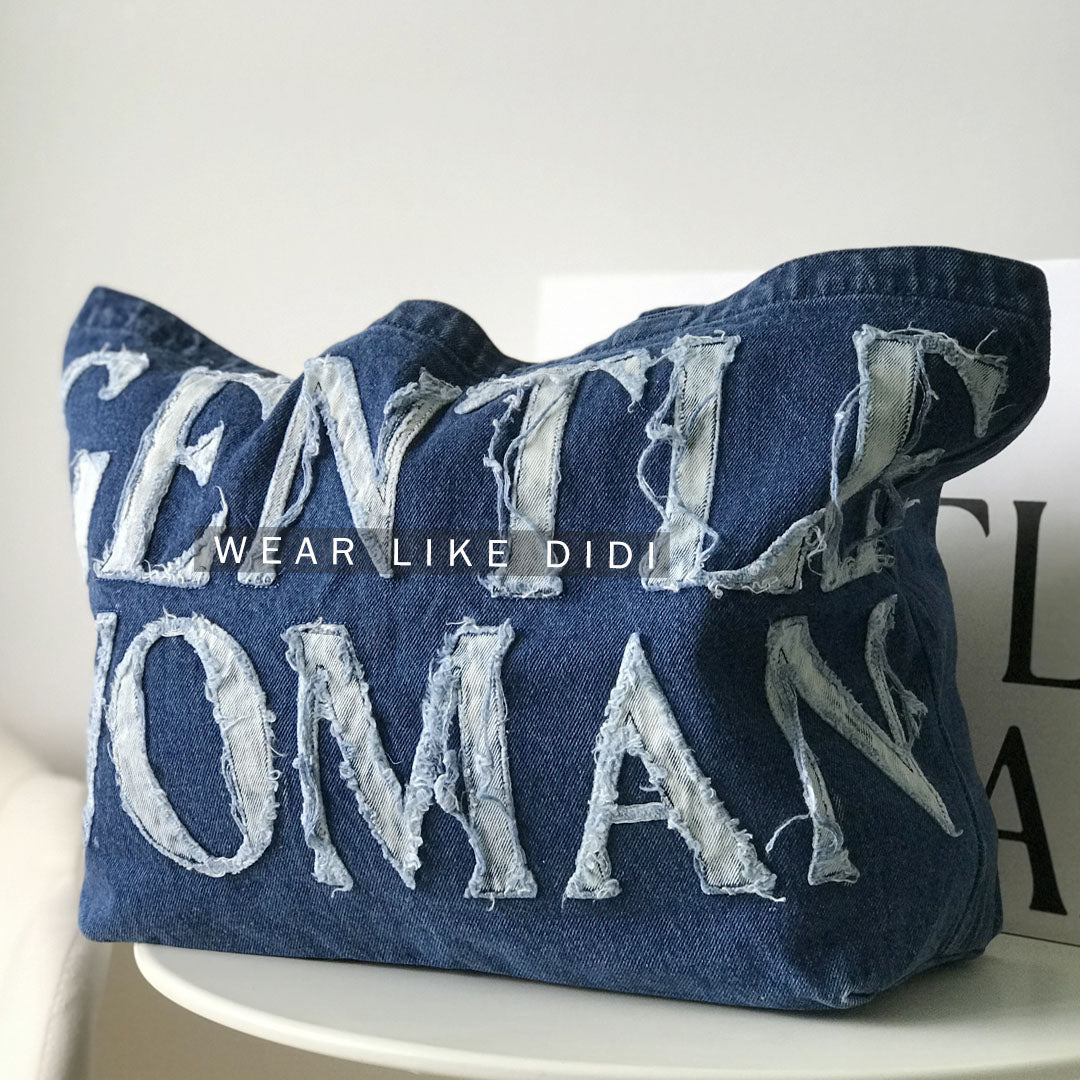 DENIM TOTE BAG (NAVY) | GENTLEWOMAN