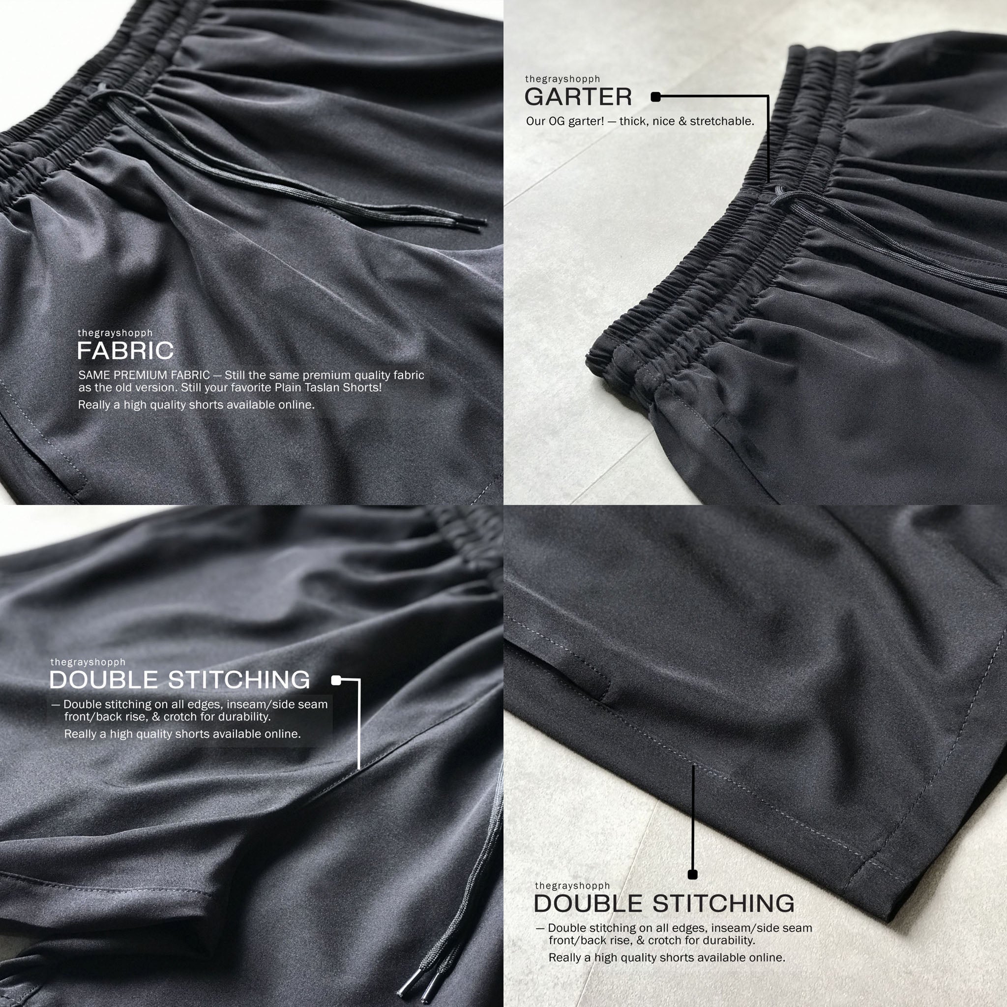 PLAIN TASLAN SHORTS (VERSION 2)