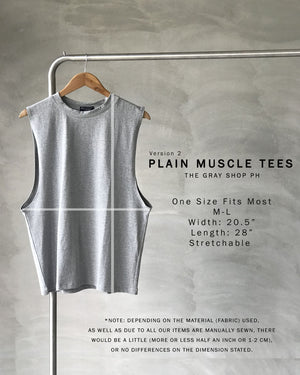 PLAIN MUSCLE TEES (VERSION 2)