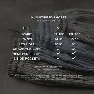 MUN STRIPED SHORTS