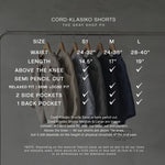 CORD-KLASIKO SHORTS